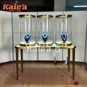 Luxury Glass Jewelry Display Cabinet with LED Lighting – Customizable Showcase for Retail Stores