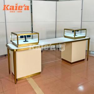 Luxury Glass Jewelry Display Cabinet with LED Lighting for Retail Stores
