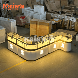 Custom Gold Luxury Jewelry Display Showcase for High-End Boutiques