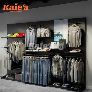 Scandinavian Style Wooden Men’s Clothing Display Stand for Boutique Stores