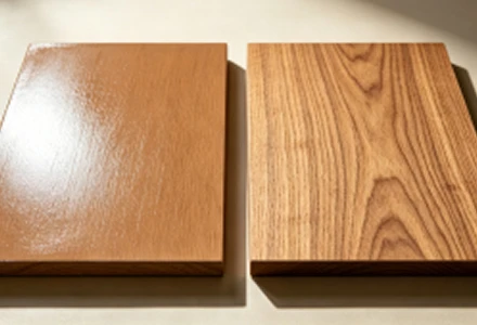 Wood finished effect