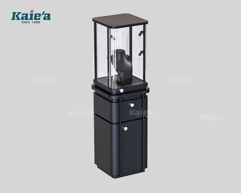 High-end exquisite jewelry cabinet in black color