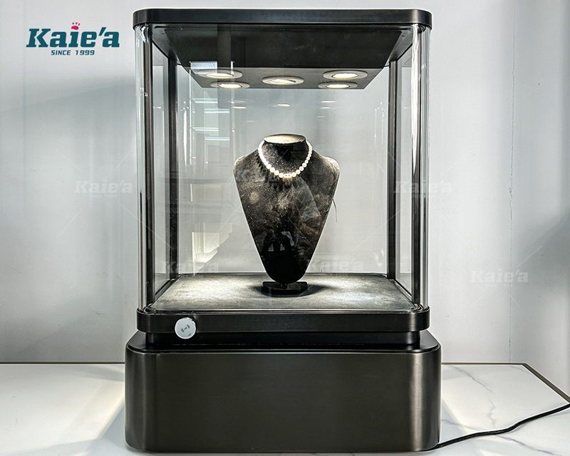 Small-sized electronic lock jewelry cabinet black color