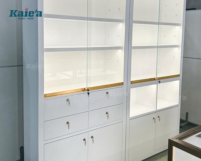 Jewelry cabinet with grille style and frame