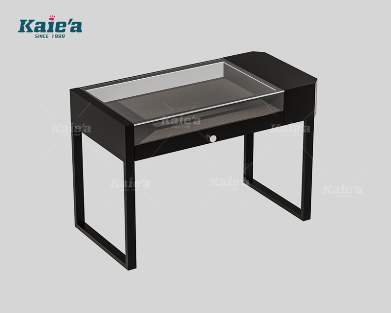 Exquisite jewelry cabinet negotiation table in black color