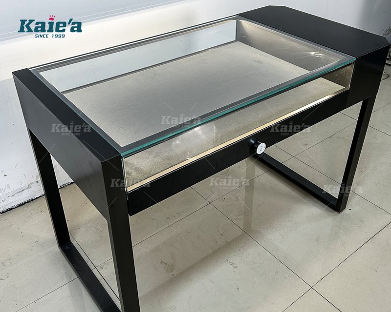 Exquisite jewelry cabinet negotiation table in black color