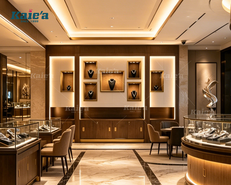 Wooden series high-quality jewelry display cabinet