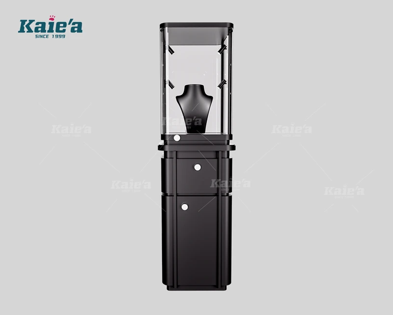 High-end exquisite jewelry cabinet in black color