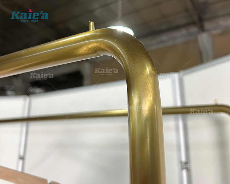 Gold stainless steel clothing display rack A