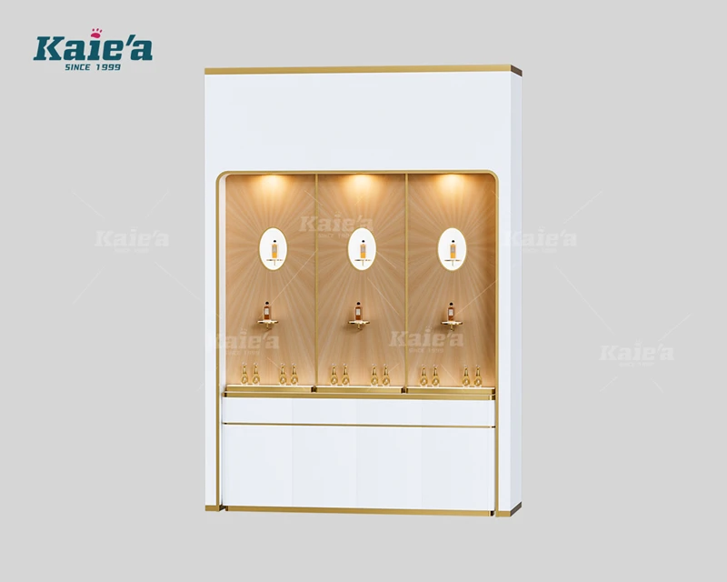 Luxury high-end perfume store showcases tall cabinet B