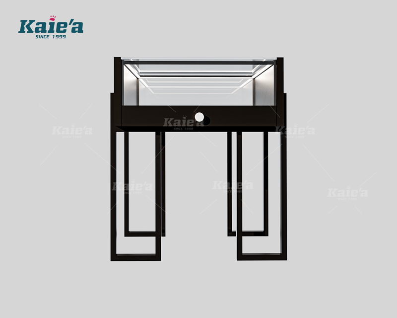 Display table jewelry cabinet black