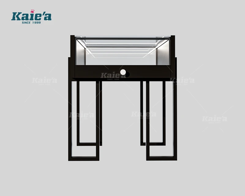 Display table jewelry cabinet black