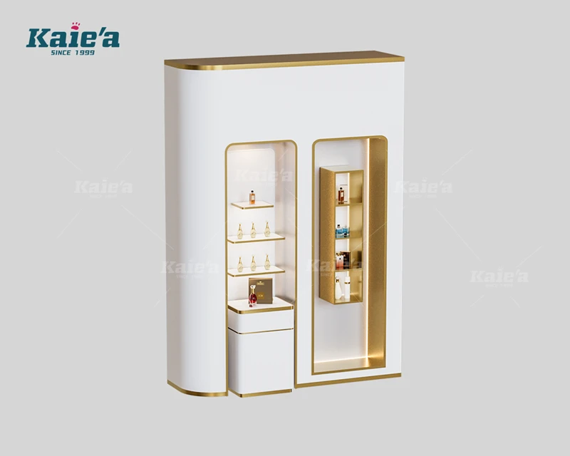 Luxury high-end perfume store showcases tall cabinet C