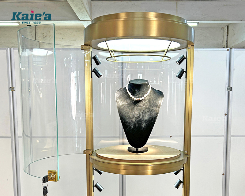 Luxurious diamond-shaped jewelry cabinet