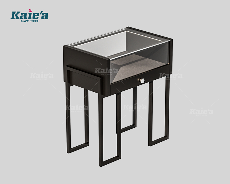 Display table jewelry cabinet black
