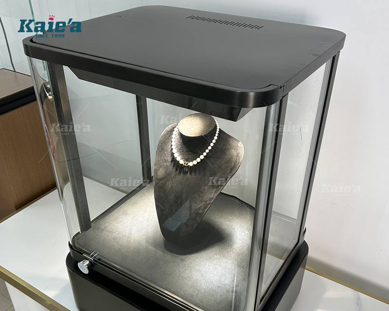 Small-sized electronic lock jewelry cabinet black color