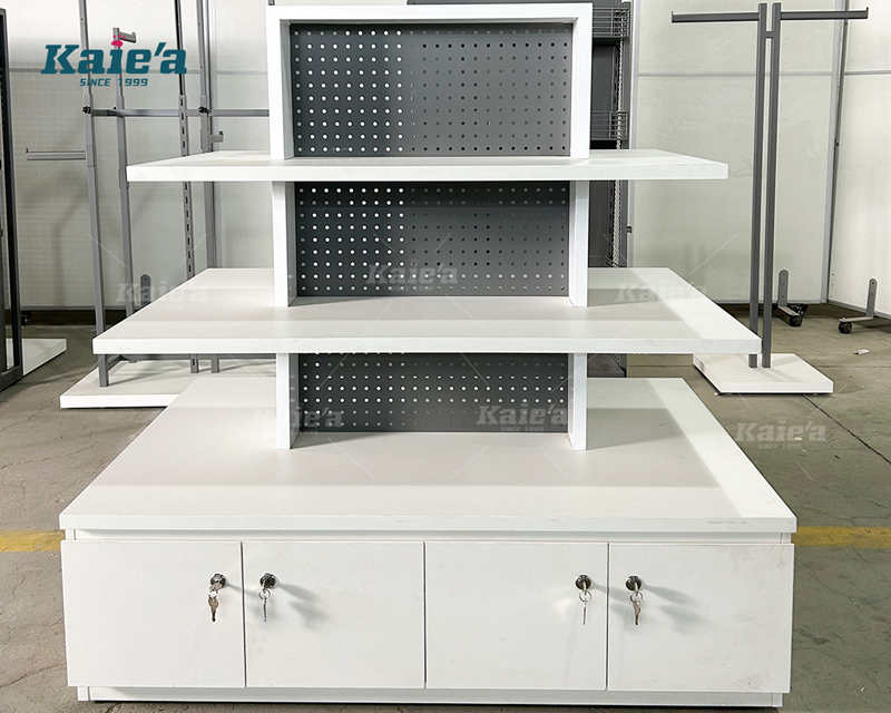 Sports store clothing display stand - White island series
