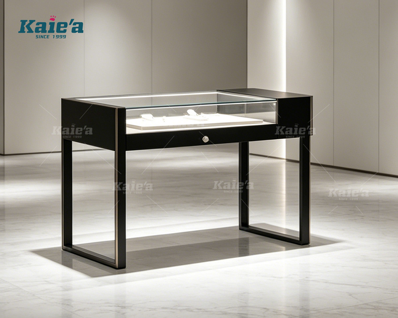 Exquisite jewelry cabinet negotiation table in black color