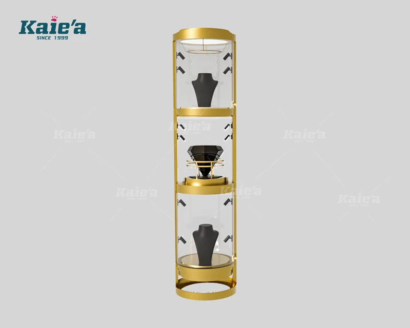 Luxurious diamond-shaped jewelry cabinet