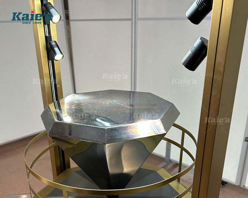 Luxurious diamond-shaped jewelry cabinet