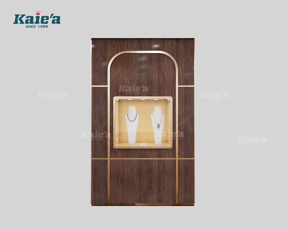 Upholstered Necklace Display Feature Wall Vitrine