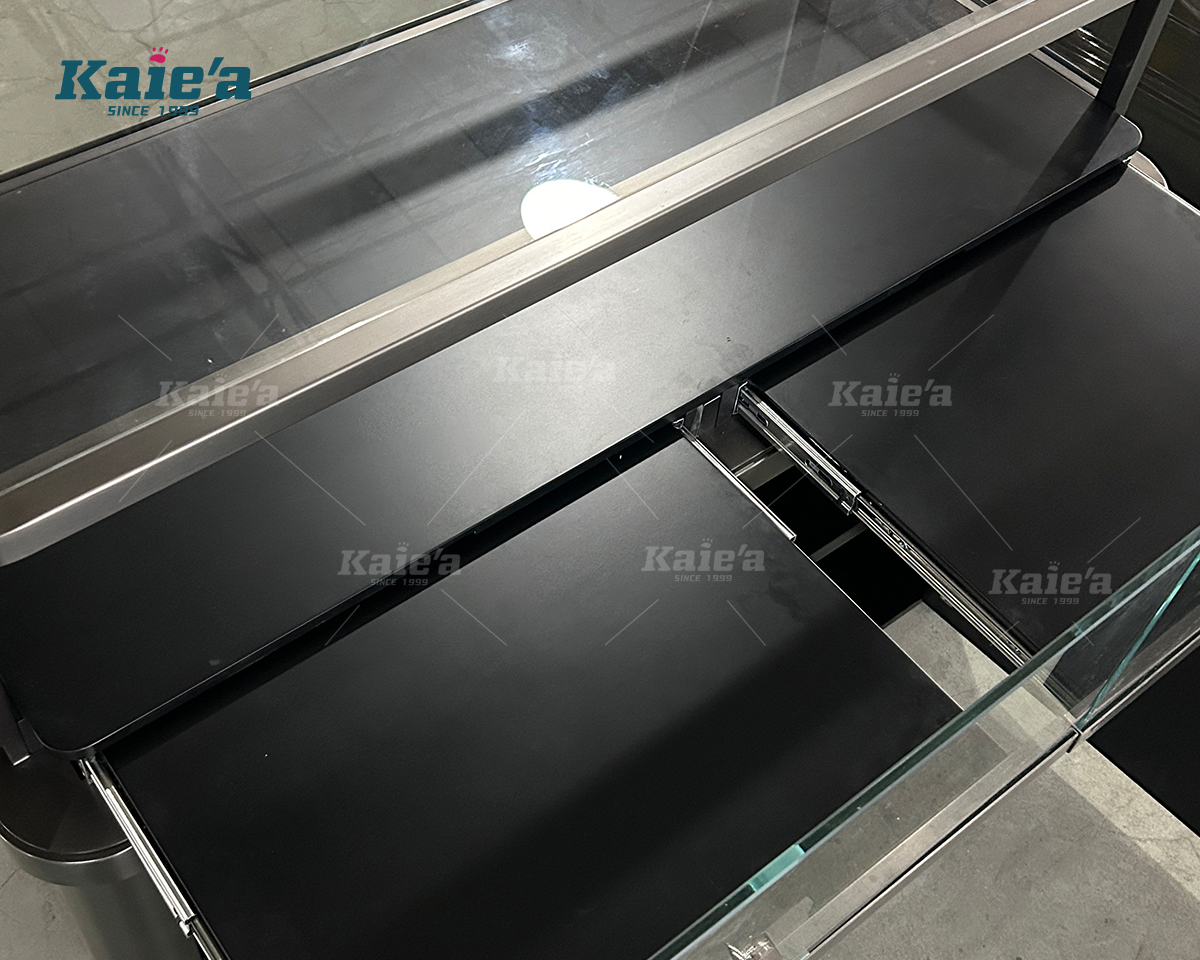 Dark Stainless Steel Jewelry Vitrine