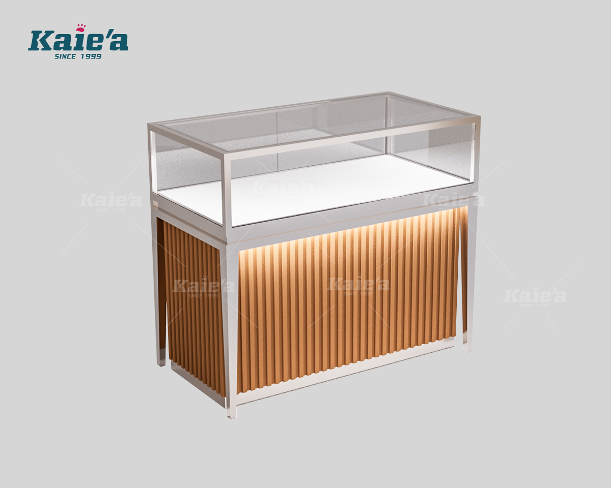 Wood Slat Tiered Jewelry Showcase Combo