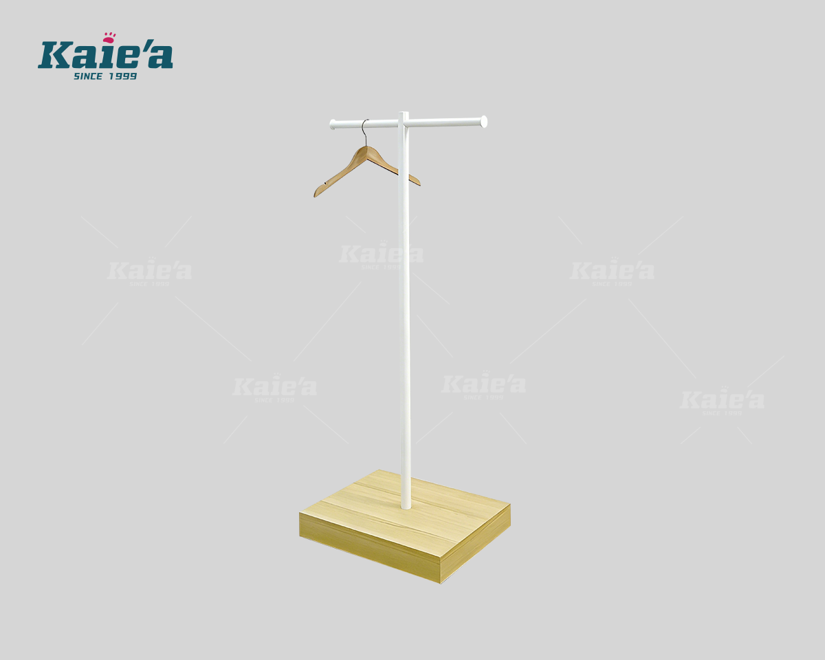 White Integrated Garment Storage & Hanging Rack
