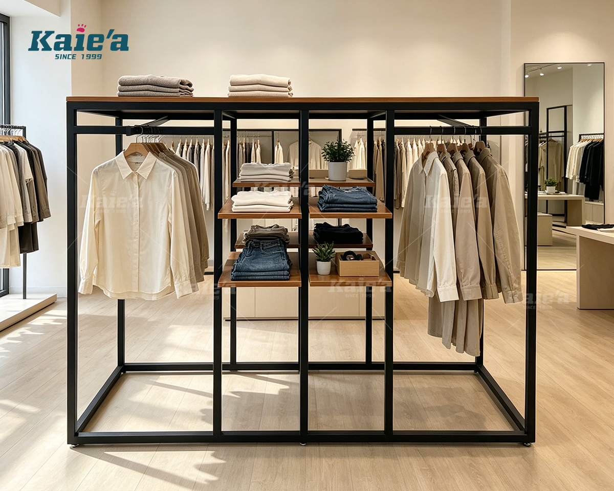 Retail Center Apparel Display Stand