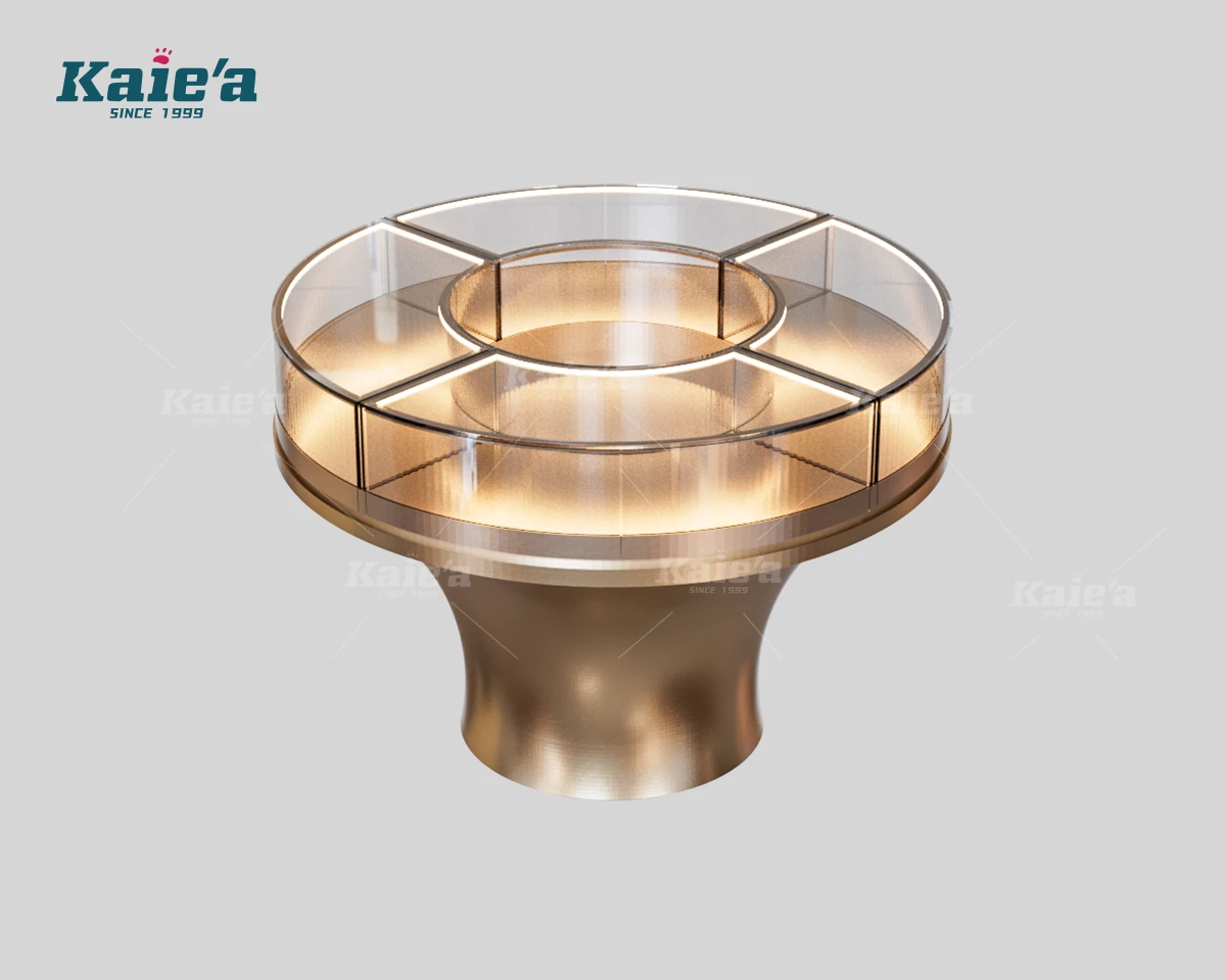 Circular LED Jewellery Center Display Island