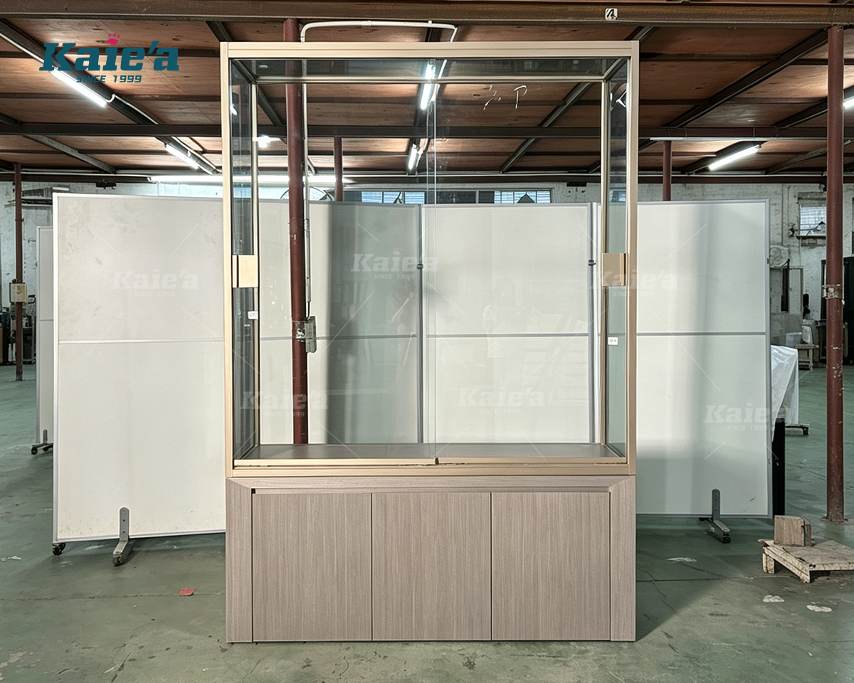 Vertical Slim Luxury Glass Display Cabinet