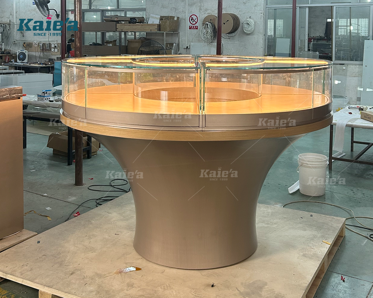Circular LED Jewellery Center Display Island