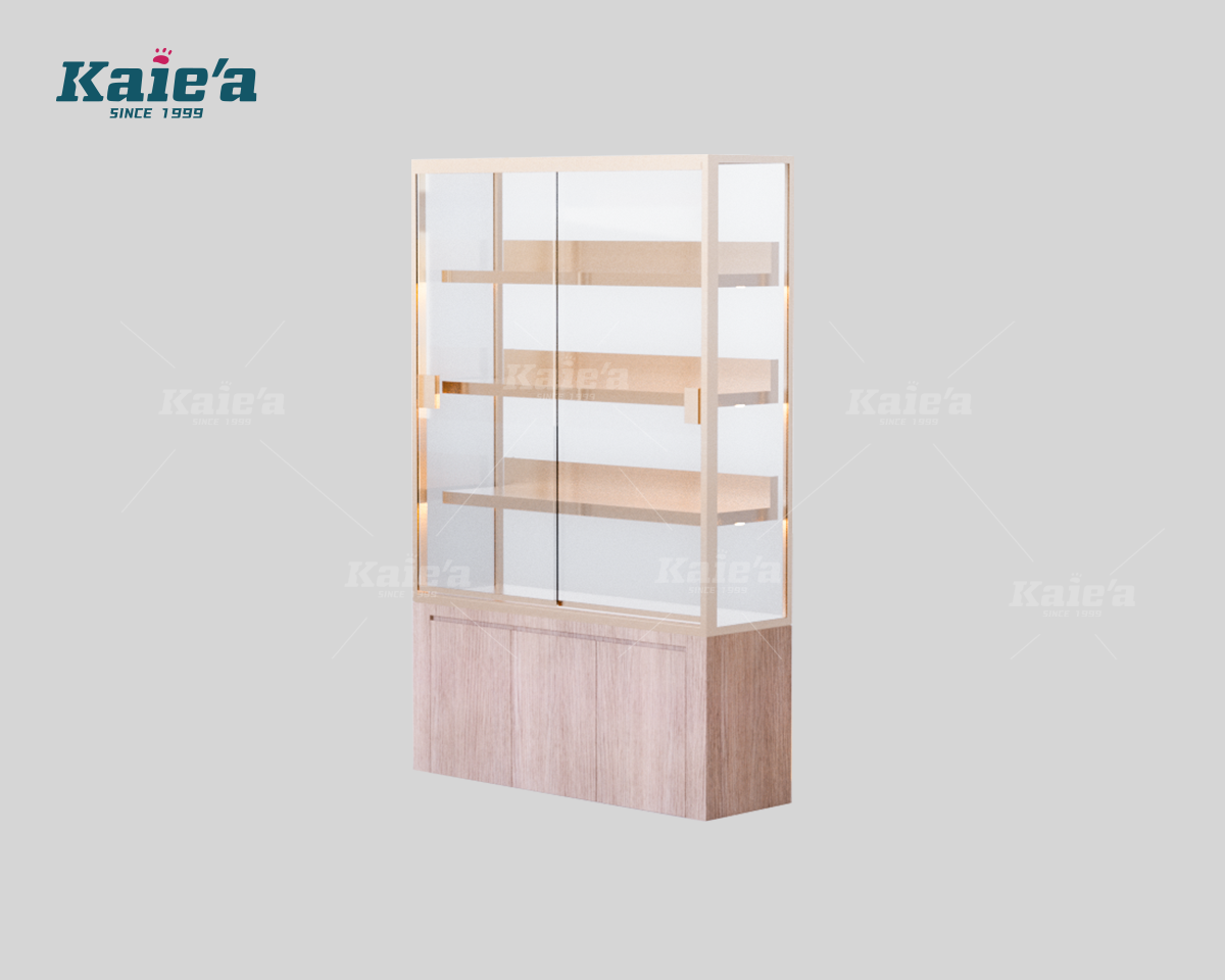 Vertical Slim Luxury Glass Display Cabinet