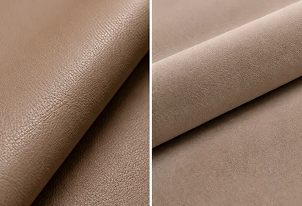 PU leather and fabric
