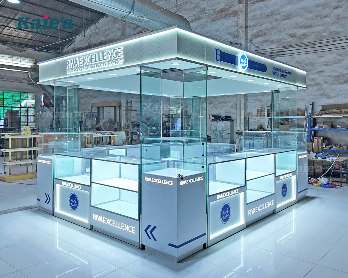 Custom Watch Retail Kiosk For Shopping Mall